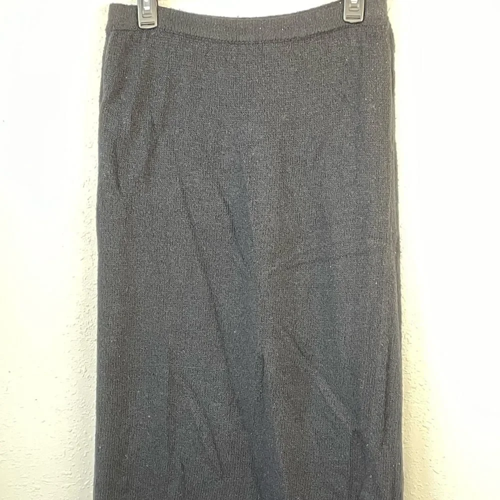 Vintage Raoul Womens Silk/Angora Black Midi Skirt Size M